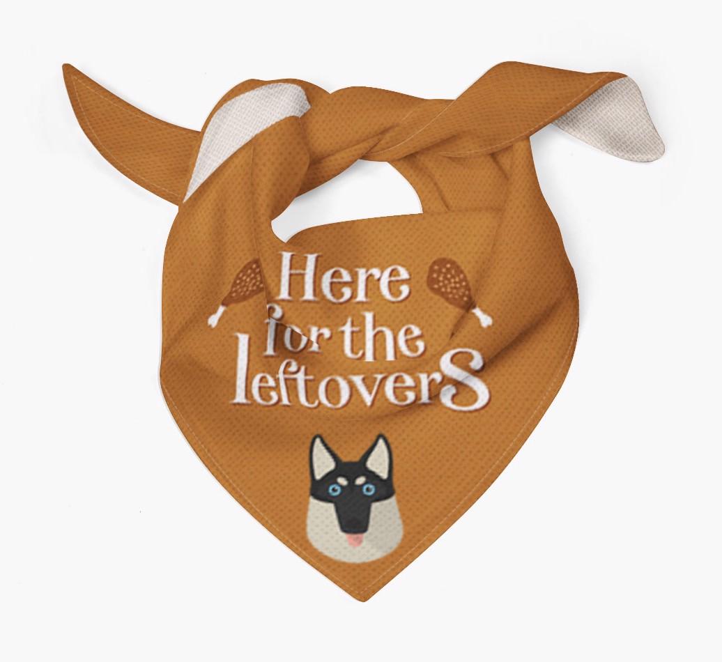 Here For The Leftovers: Personalized {breedFullName} Bandana