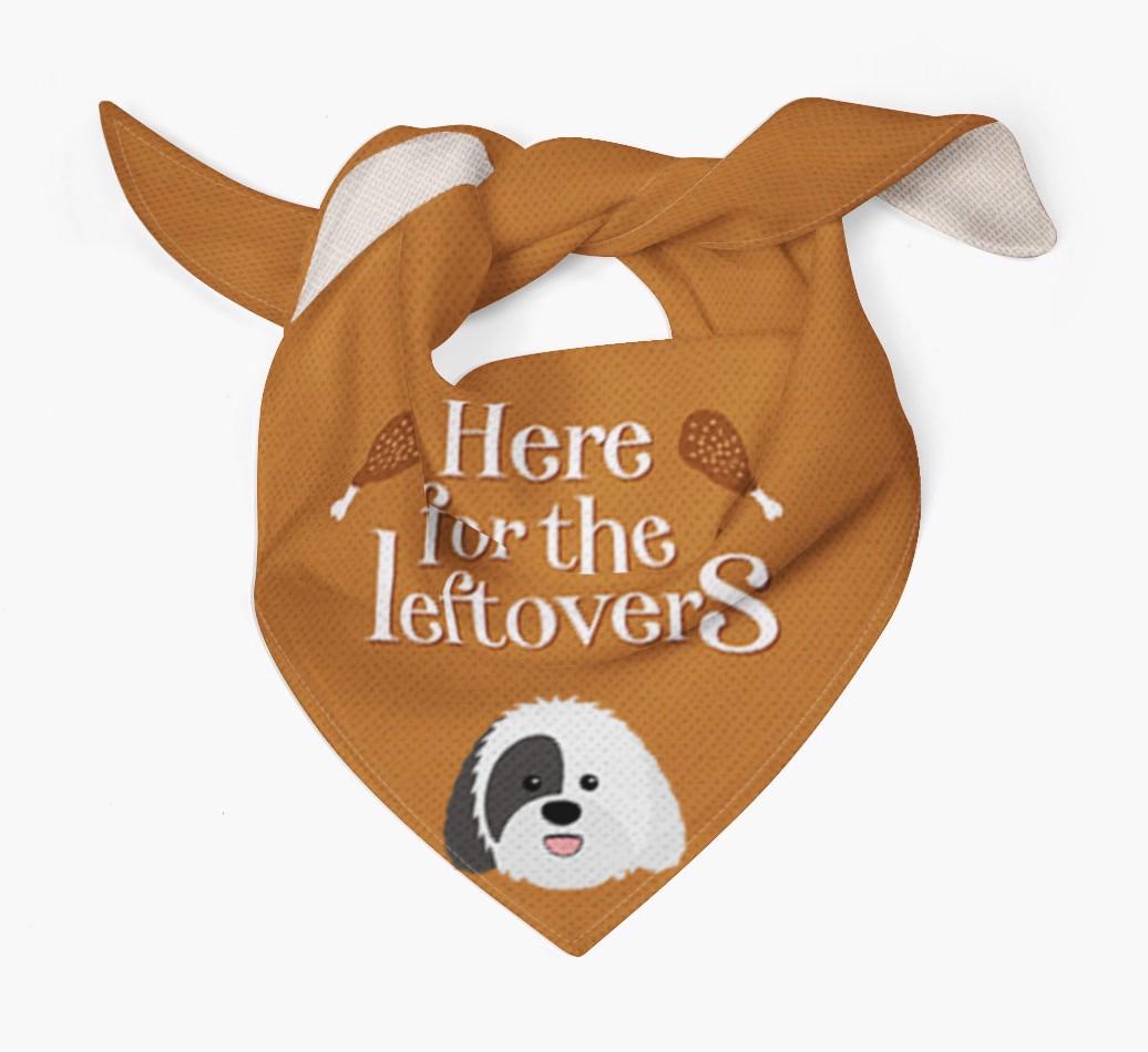 Here For The Leftovers: Personalized {breedFullName} Bandana