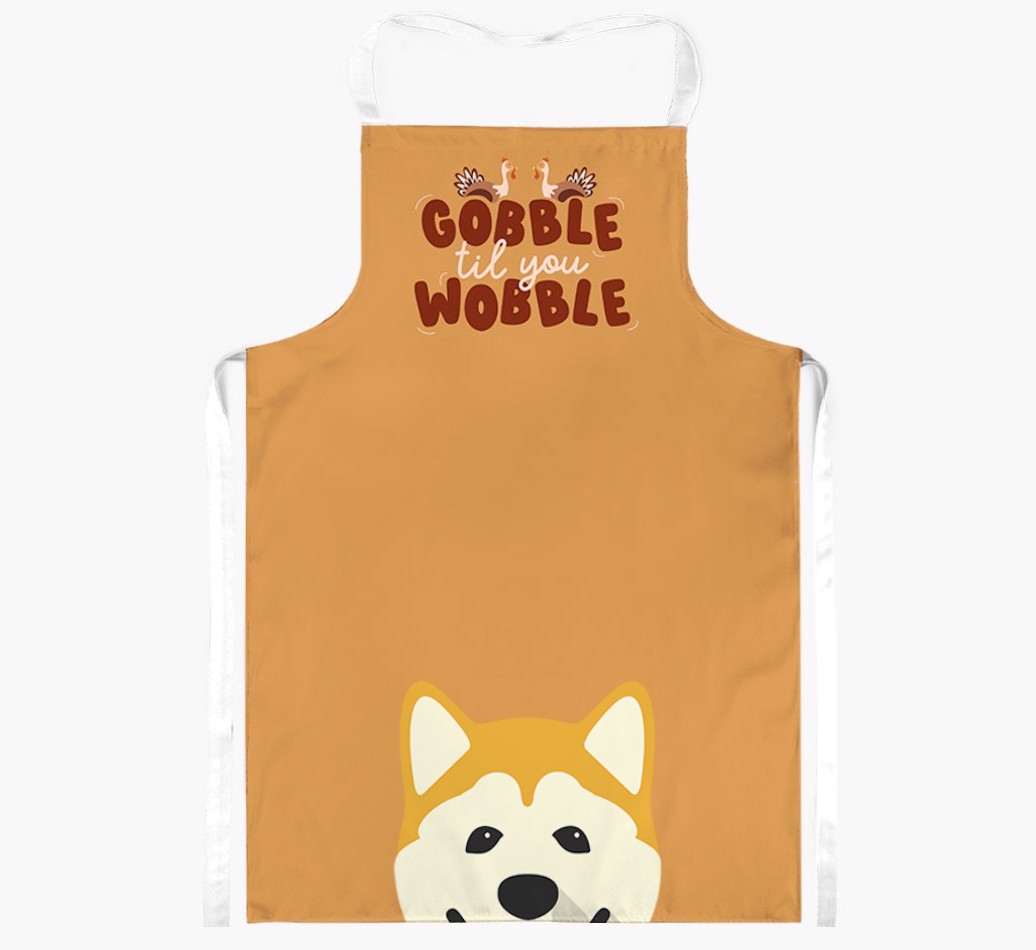 Gobble Til You Wobble: Personalised {breedFullName} Apron