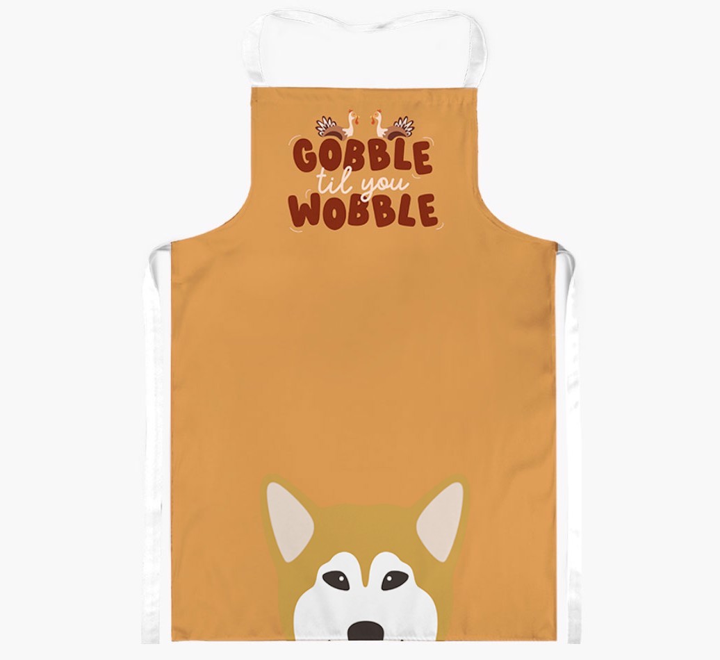 Gobble Til You Wobble: Personalised {breedFullName} Apron