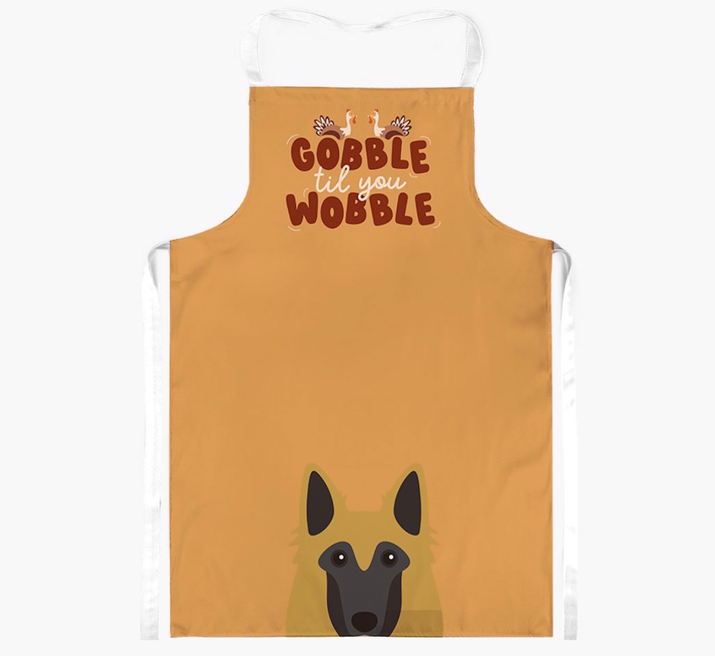 Gobble Til You Wobble: Personalized {breedFullName} Apron