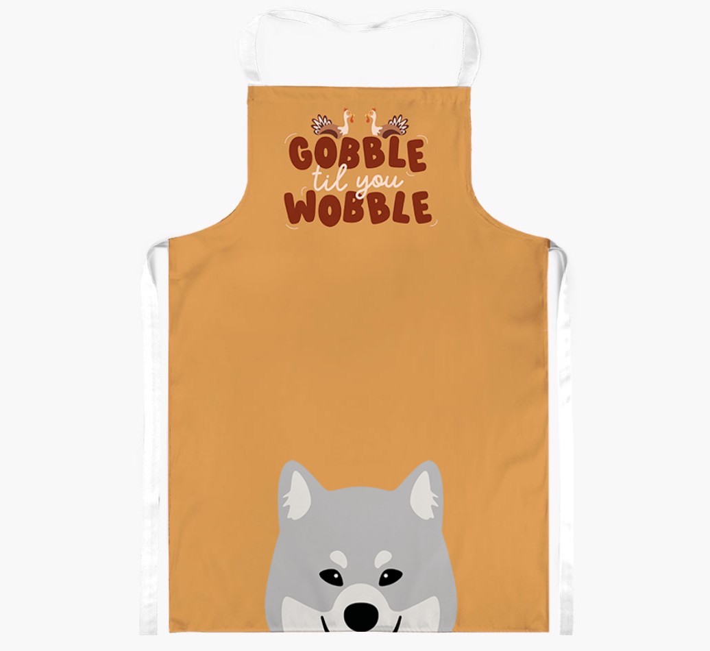 Gobble Til You Wobble: Personalised {breedFullName} Apron
