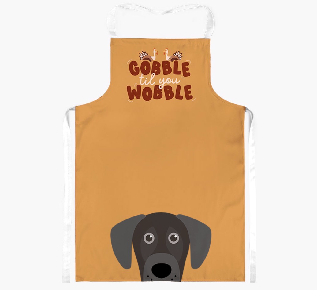 Gobble Til You Wobble: Personalised {breedFullName} Apron