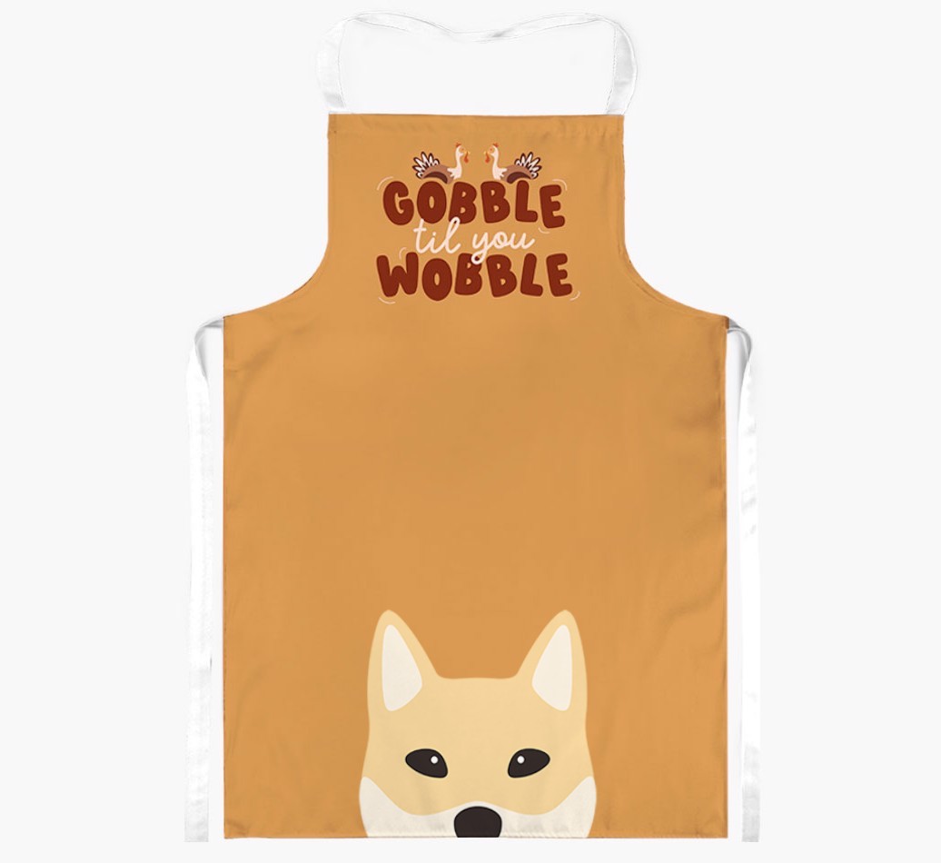 Gobble Til You Wobble: Personalised {breedFullName} Apron