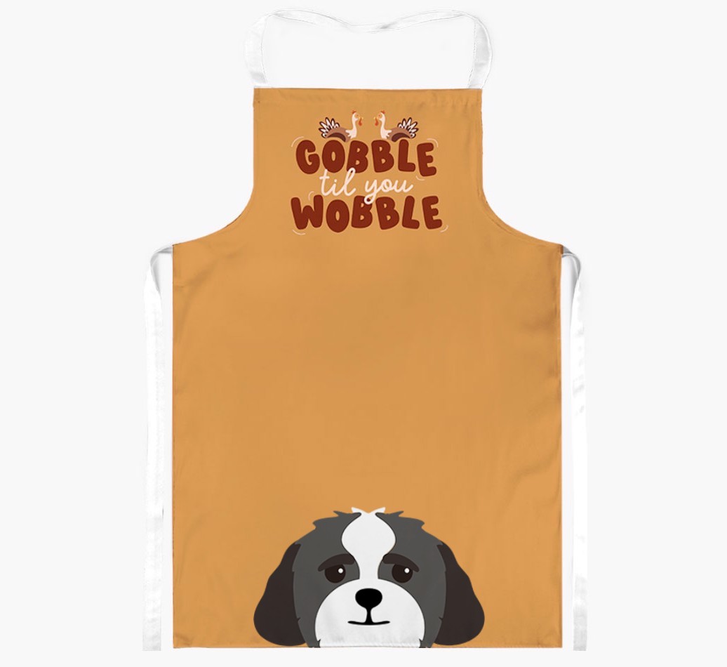 Gobble Til You Wobble: Personalised {breedFullName} Apron