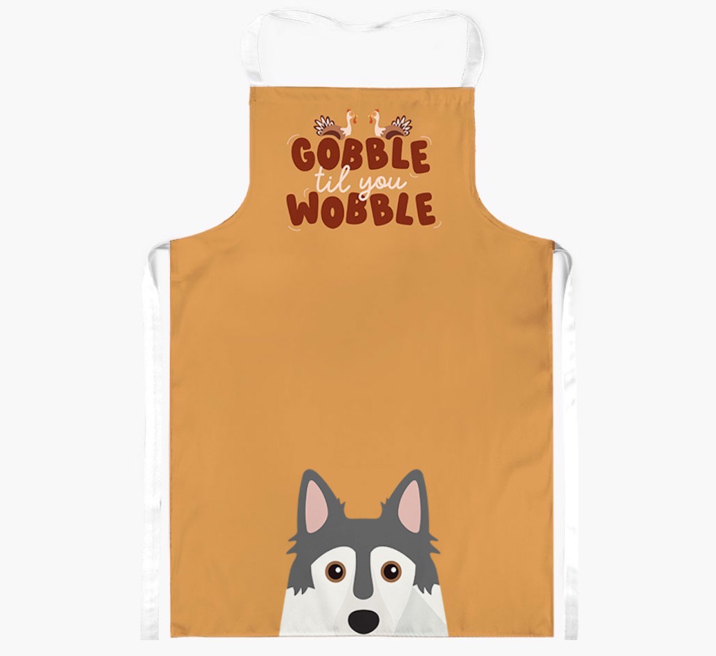 Gobble Til You Wobble: Personalised {breedFullName} Apron
