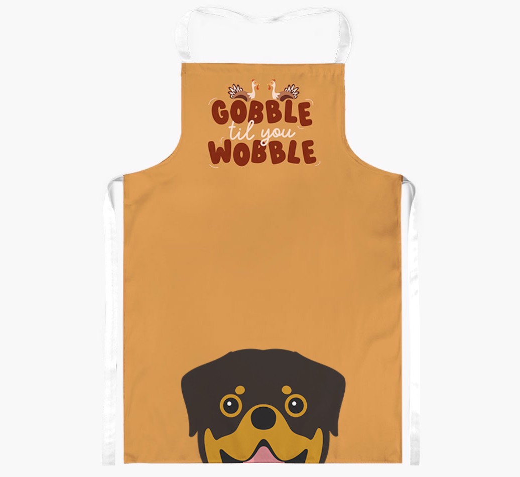 Gobble Til You Wobble: Personalized {breedFullName} Apron