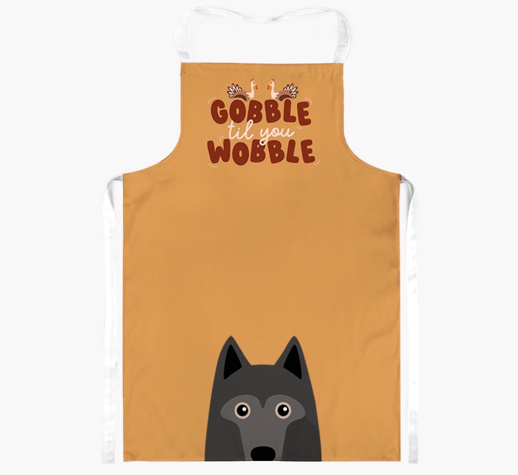 Gobble Til You Wobble: Personalised {breedFullName} Apron