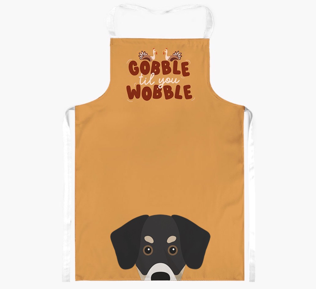Gobble Til You Wobble: Personalised {breedFullName} Apron