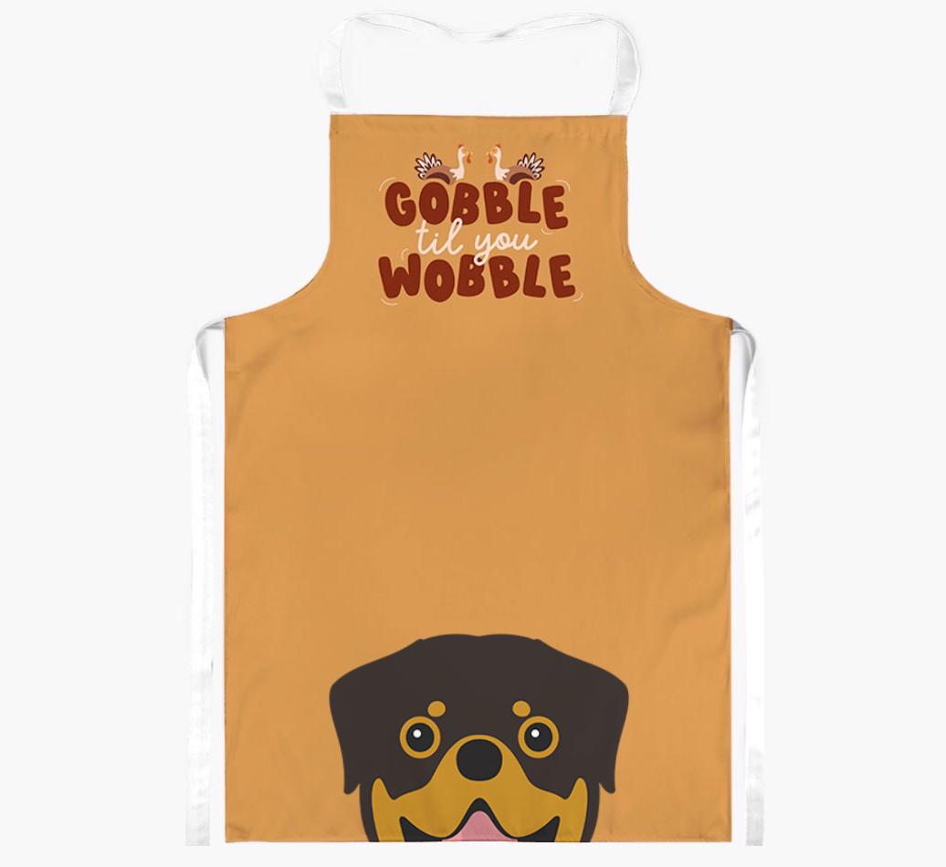 Gobble Til You Wobble: Personalized {breedFullName} Apron