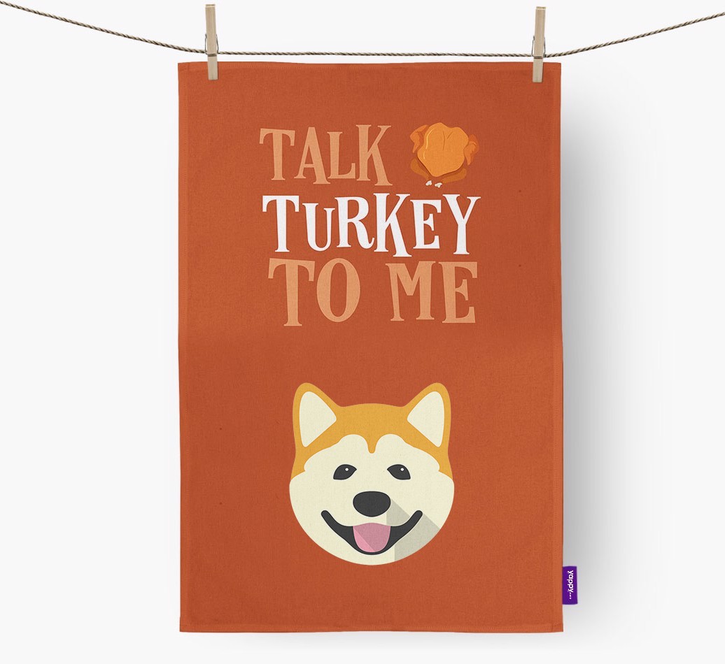 Talk Turkey To Me: Personalised {breedFullName} Tea Towel