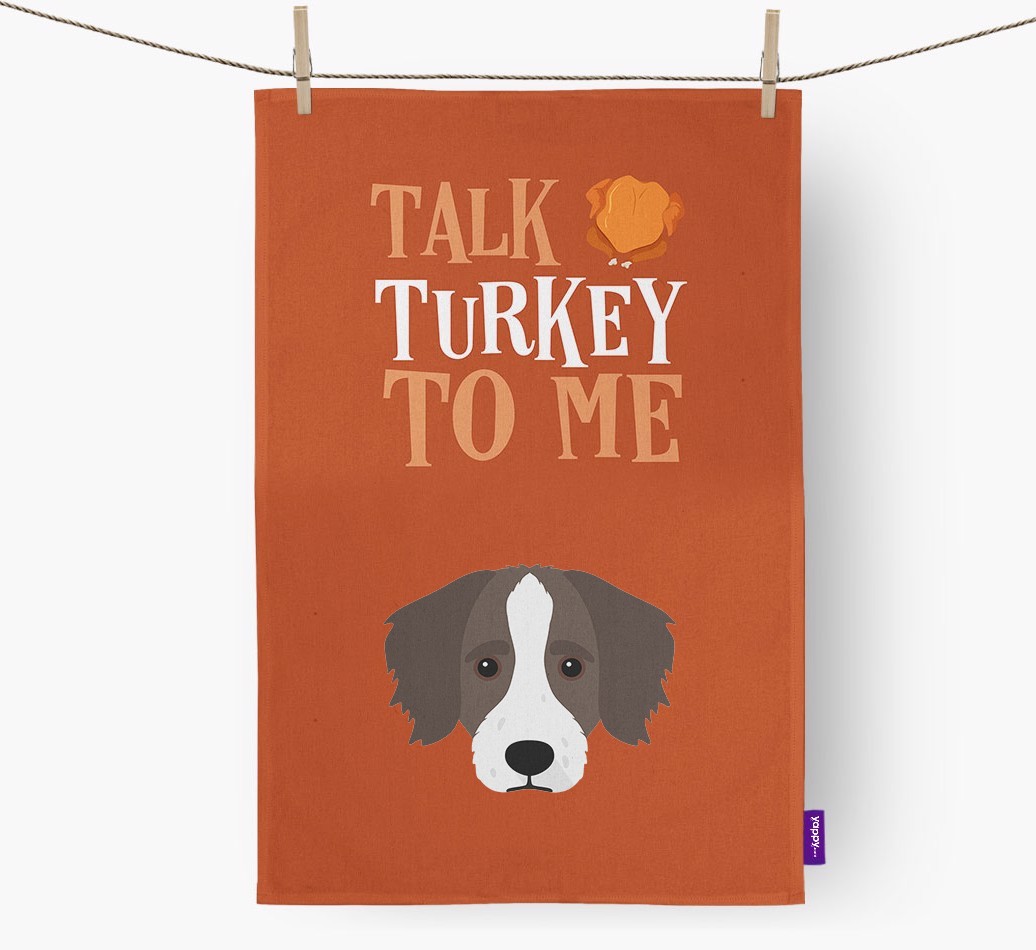Talk Turkey To Me: Personalised {breedFullName} Tea Towel