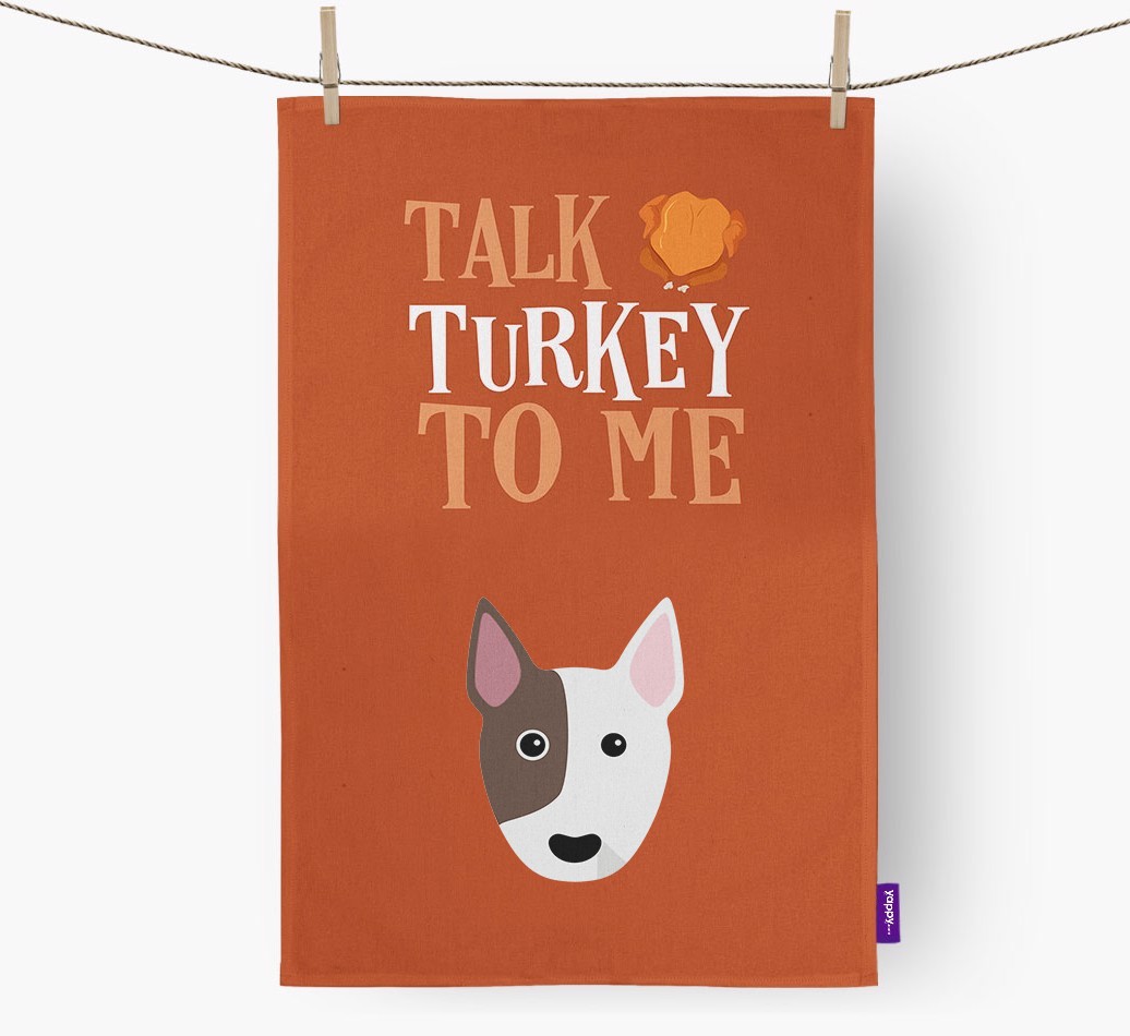 Talk Turkey To Me: Personalised {breedFullName} Tea Towel