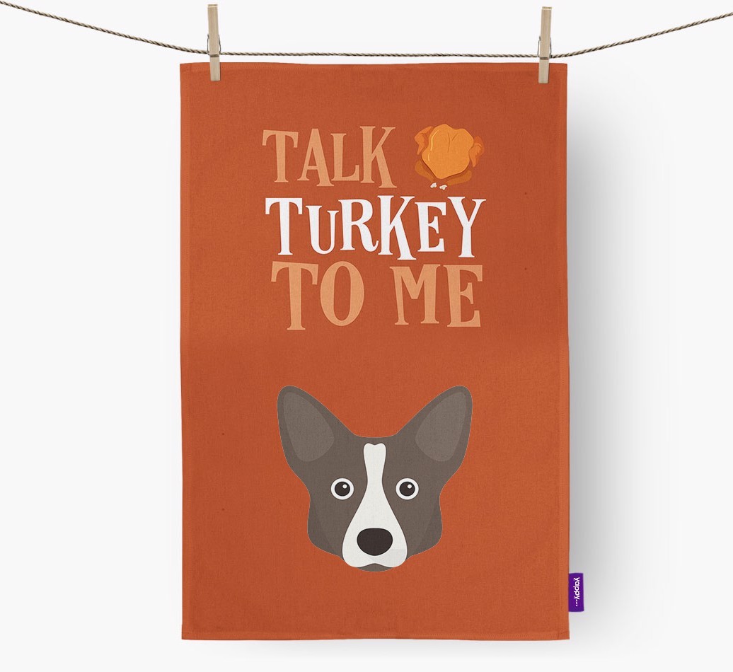 Talk Turkey To Me: Personalised {breedFullName} Tea Towel