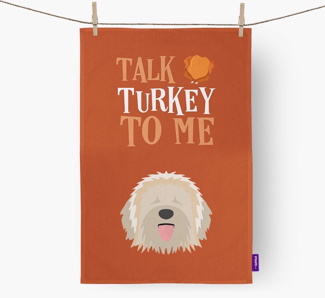 Talk Turkey To Me: Personalised {breedFullName} Tea Towel