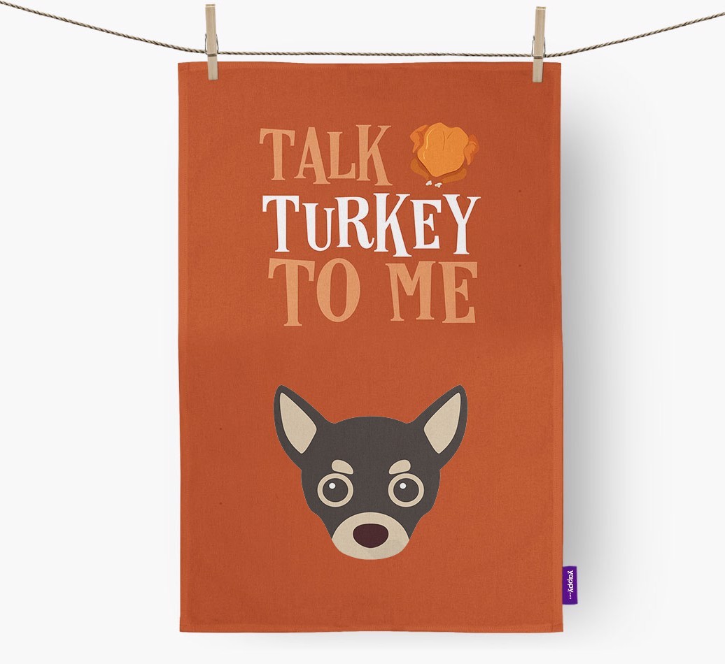 Talk Turkey To Me: Personalised {breedFullName} Tea Towel