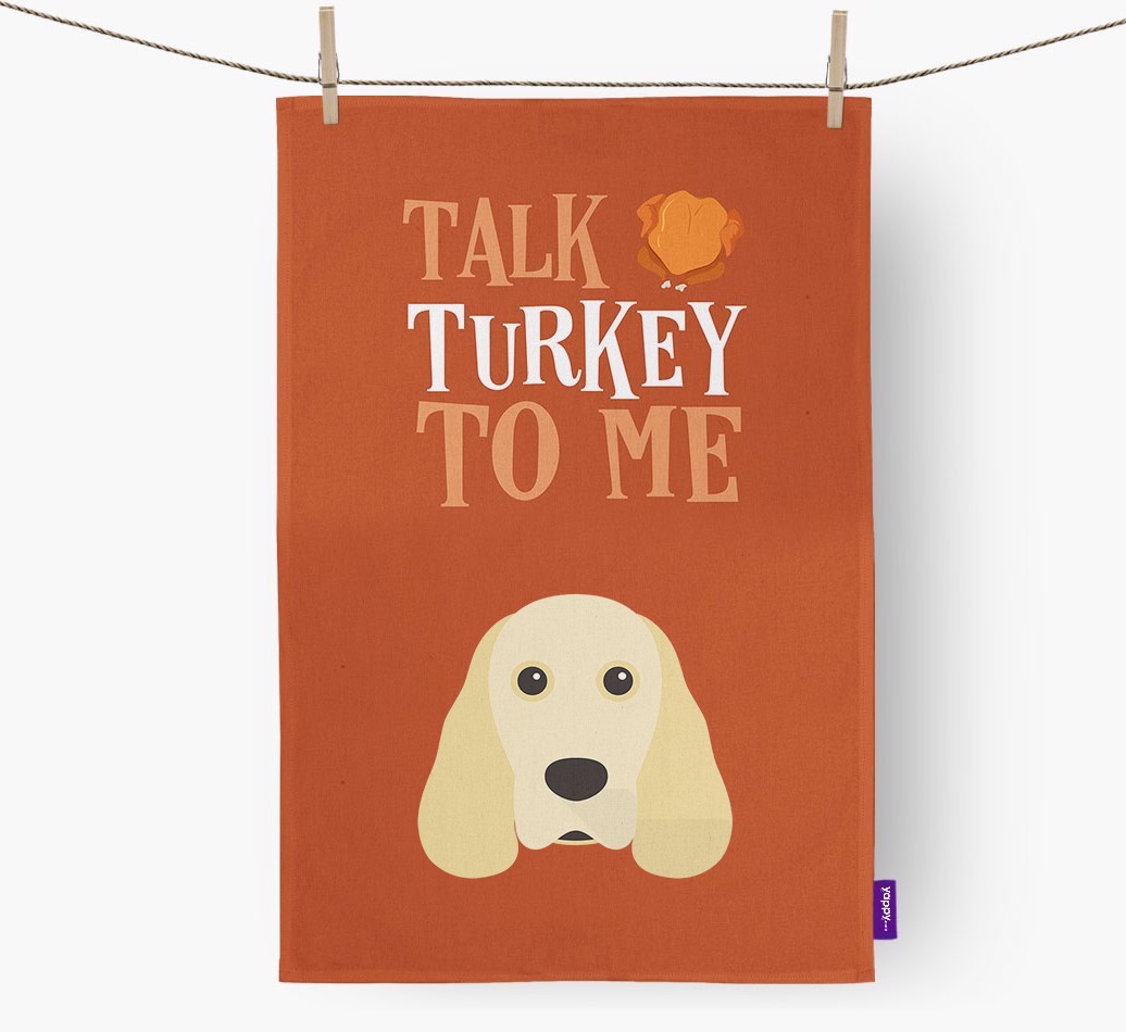 Talk Turkey To Me: Personalised {breedFullName} Tea Towel