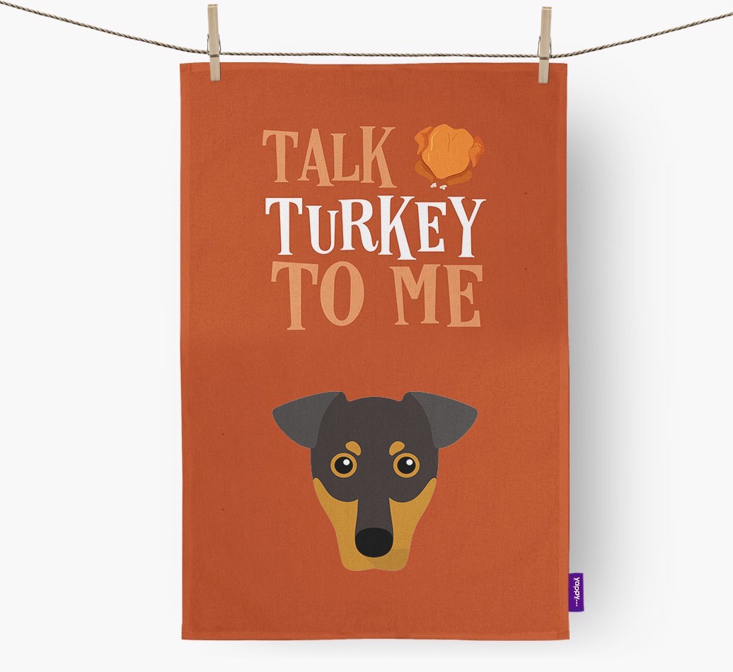 Talk Turkey To Me: Personalised {breedFullName} Tea Towel