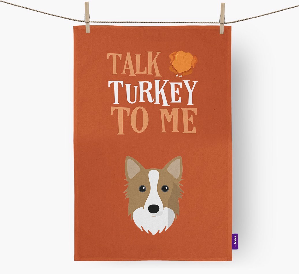 Talk Turkey To Me: Personalised {breedFullName} Tea Towel