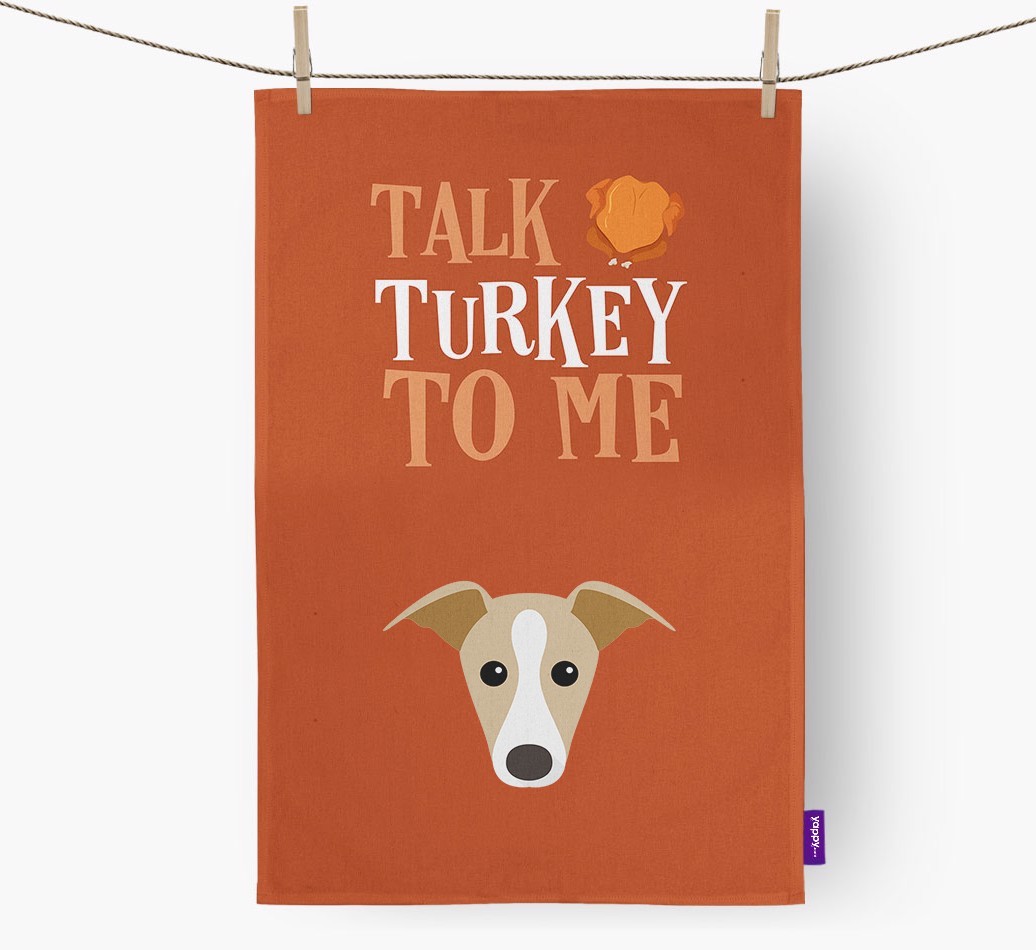 Talk Turkey To Me: Personalised {breedFullName} Tea Towel