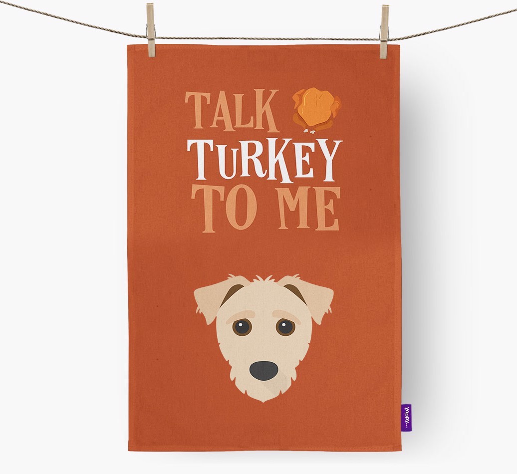 Talk Turkey To Me: Personalised {breedFullName} Tea Towel