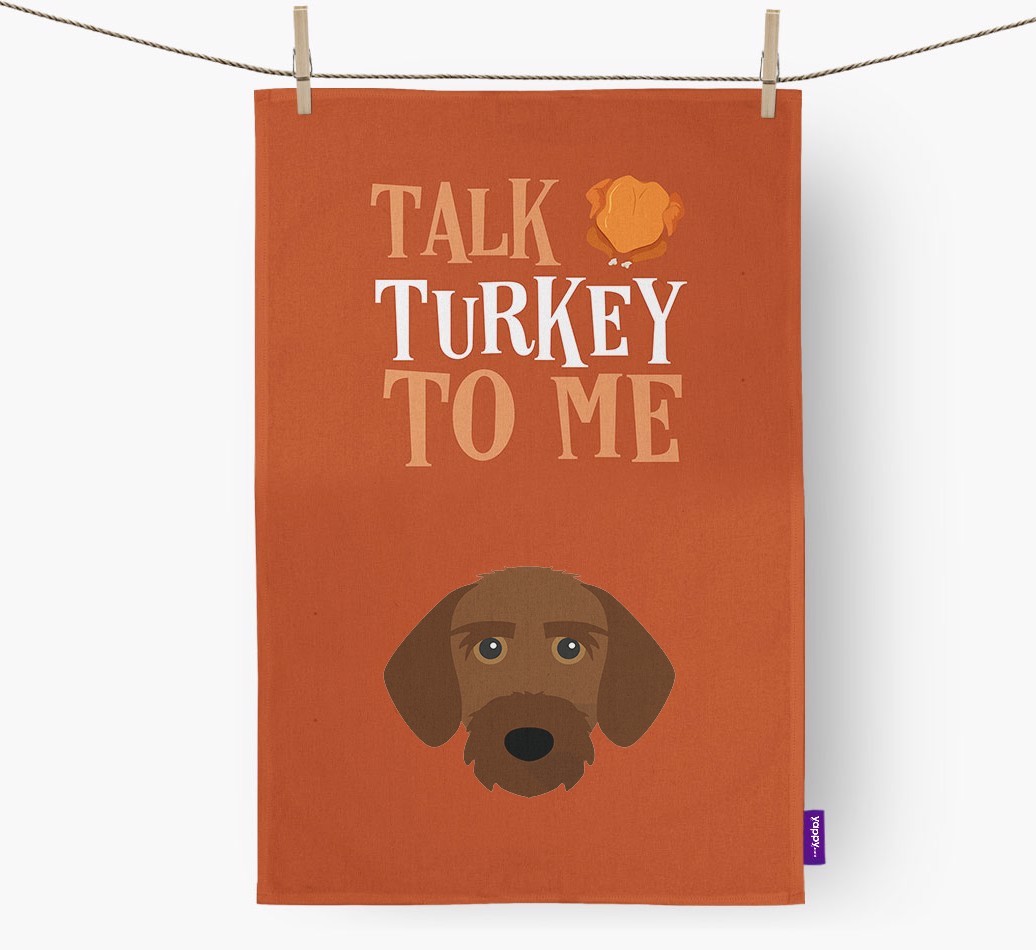 Talk Turkey To Me: Personalised {breedFullName} Tea Towel