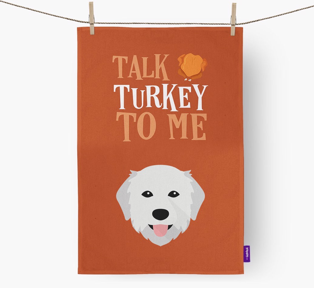 Talk Turkey To Me: Personalised {breedFullName} Tea Towel