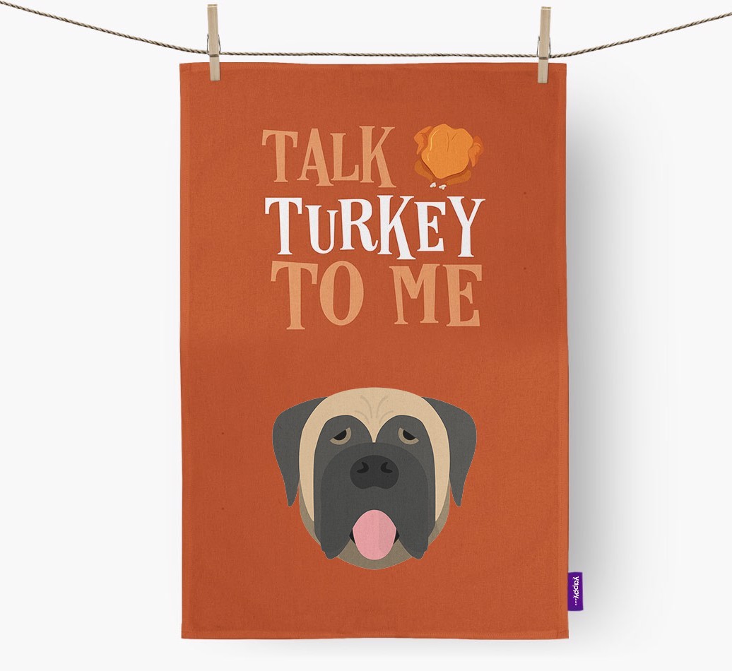 Talk Turkey To Me: Personalised {breedFullName} Tea Towel