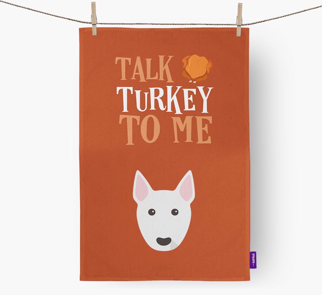 Talk Turkey To Me: Personalised {breedFullName} Tea Towel