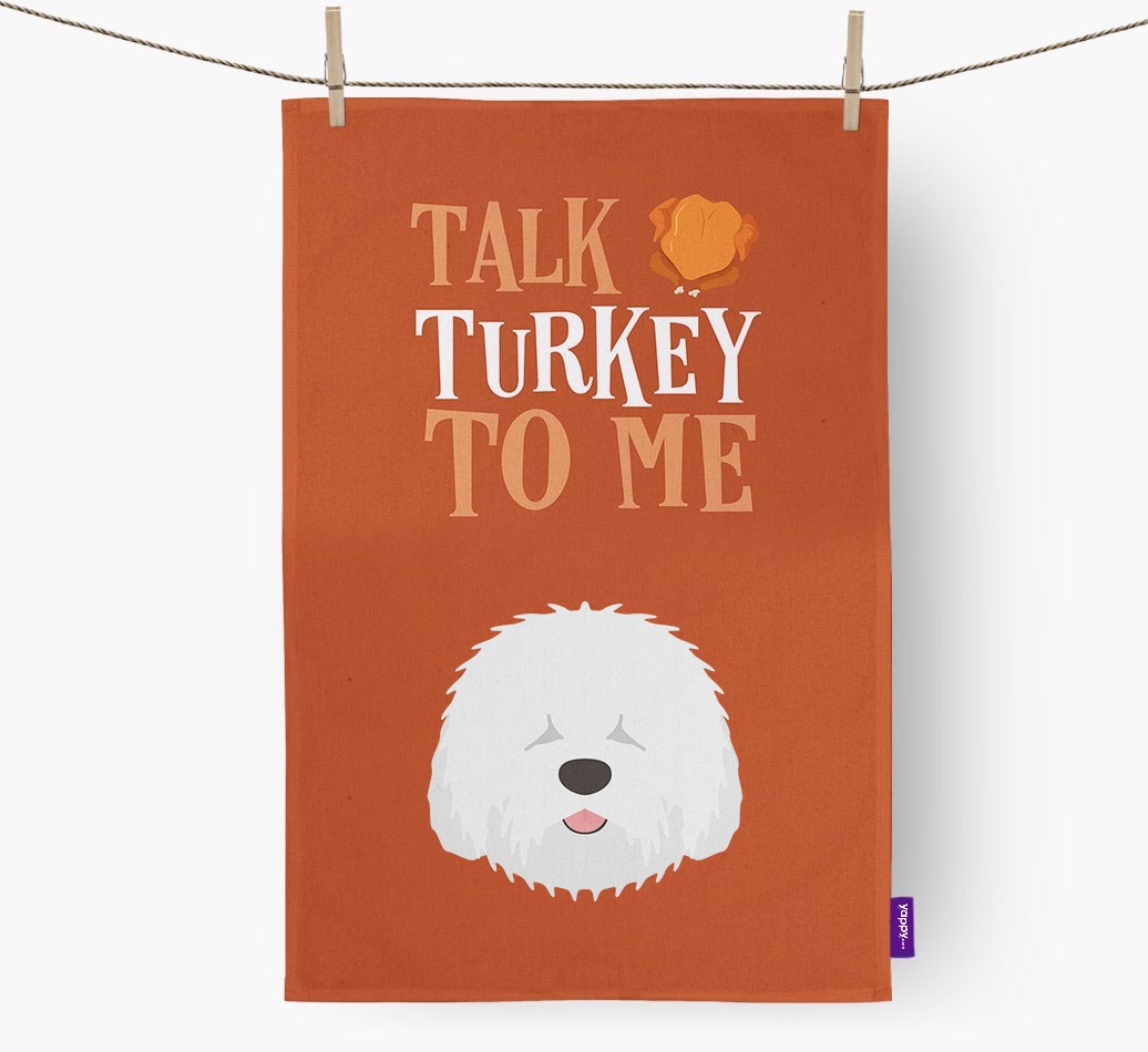 Talk Turkey To Me: Personalised {breedFullName} Tea Towel