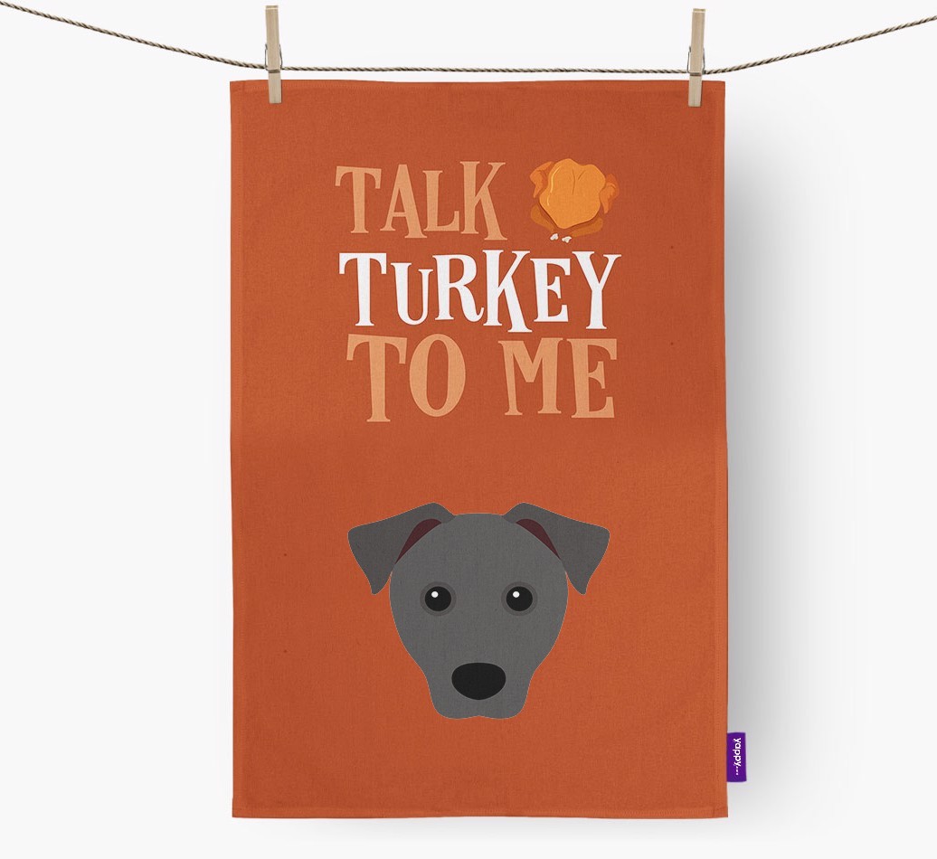 Talk Turkey To Me: Personalised {breedFullName} Tea Towel