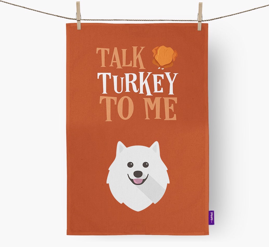 Talk Turkey To Me: Personalised {breedFullName} Tea Towel