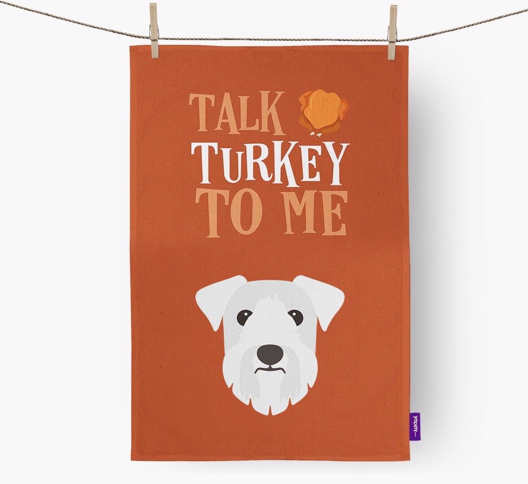 Talk Turkey To Me: Personalised {breedFullName} Tea Towel