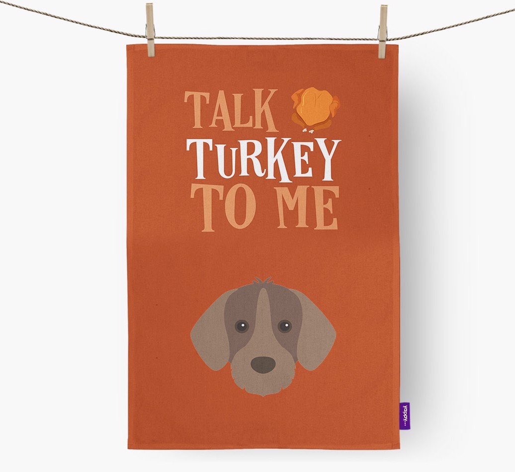 Talk Turkey To Me: Personalised {breedFullName} Tea Towel