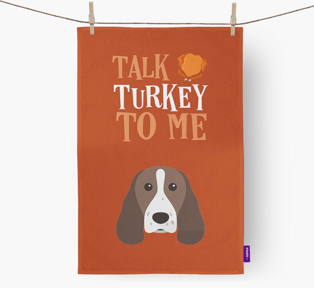 Talk Turkey To Me: Personalised {breedFullName} Tea Towel