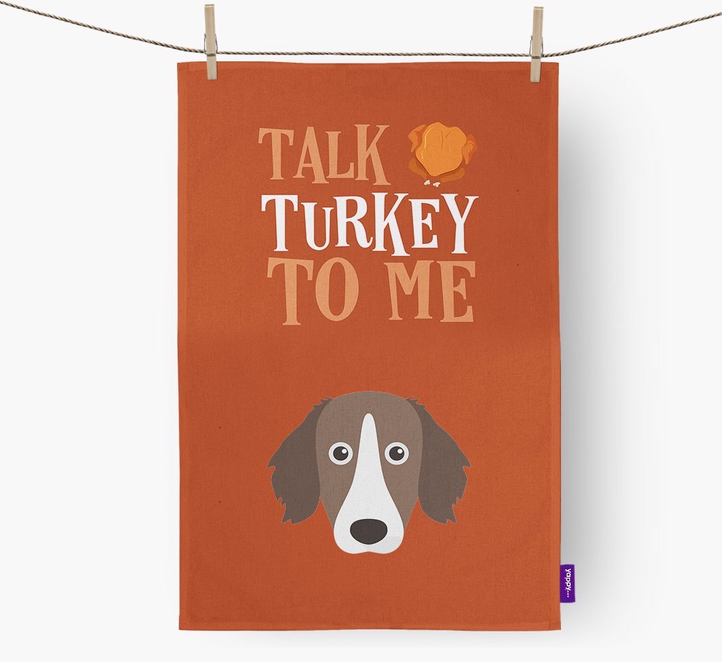 Talk Turkey To Me: Personalised {breedFullName} Tea Towel