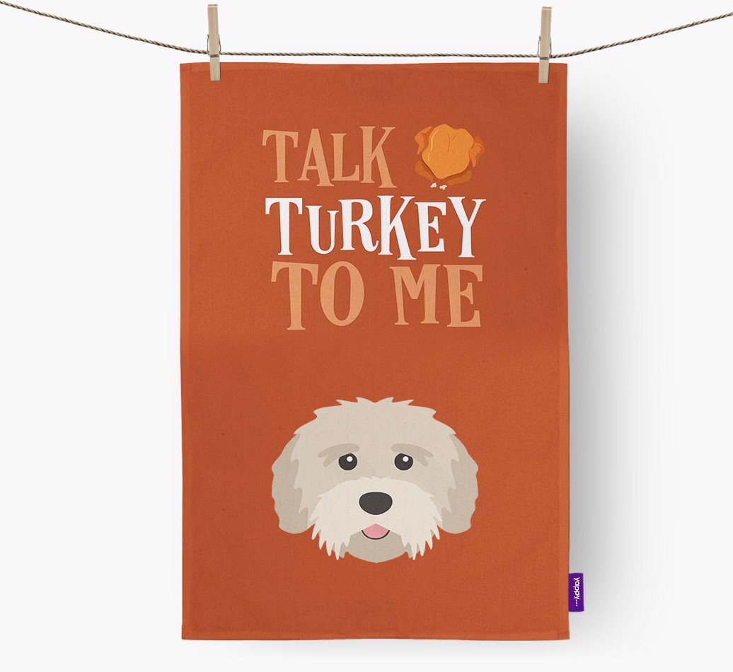 Talk Turkey To Me: Personalised {breedFullName} Tea Towel