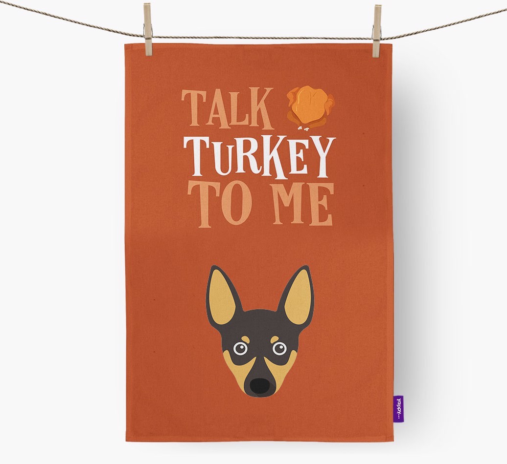 Talk Turkey To Me: Personalised {breedFullName} Tea Towel