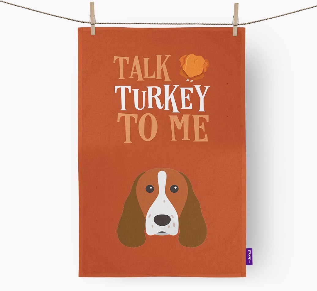 Talk Turkey To Me: Personalised {breedFullName} Tea Towel