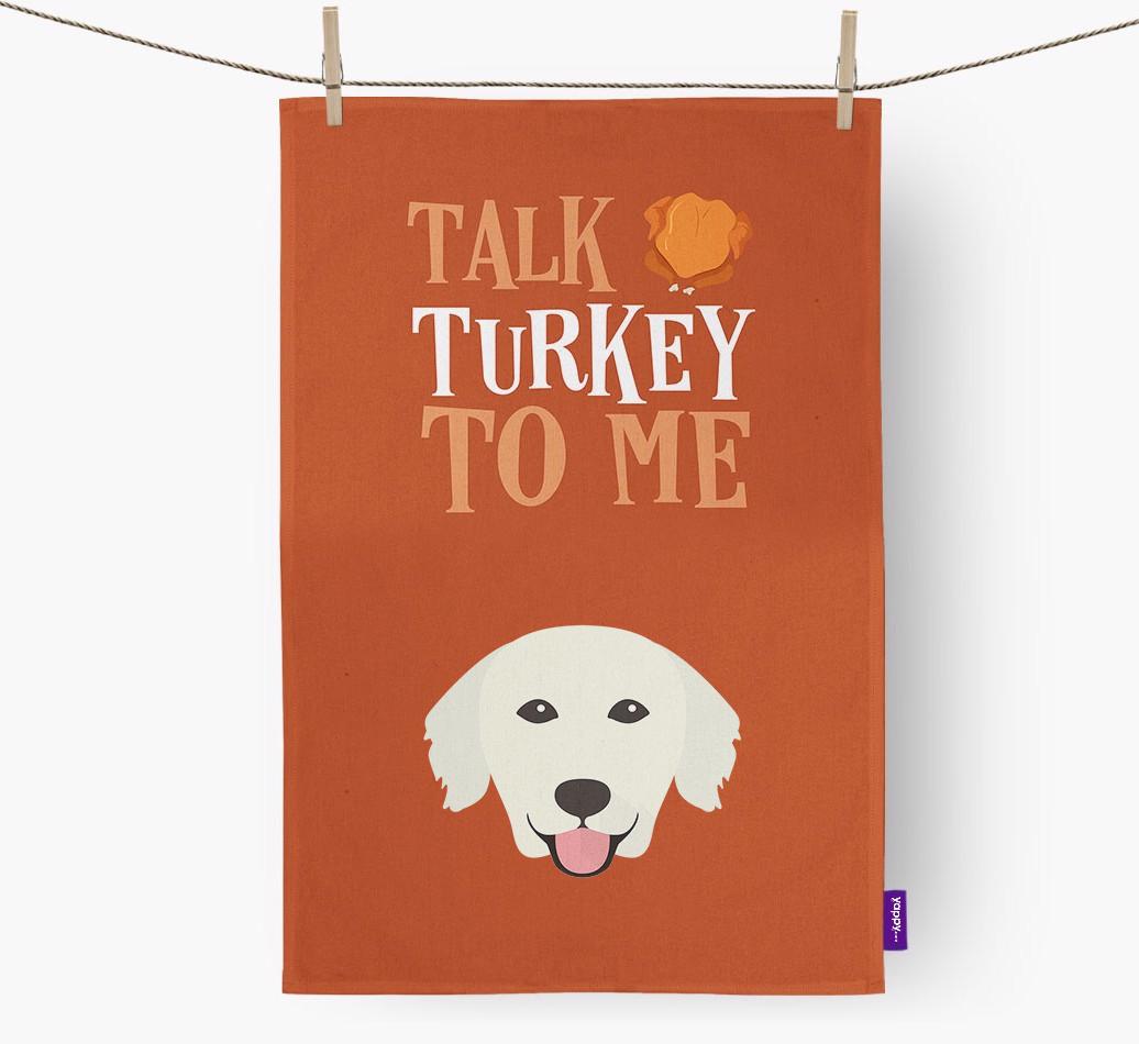 Talk Turkey To Me: Personalised {breedFullName} Tea Towel