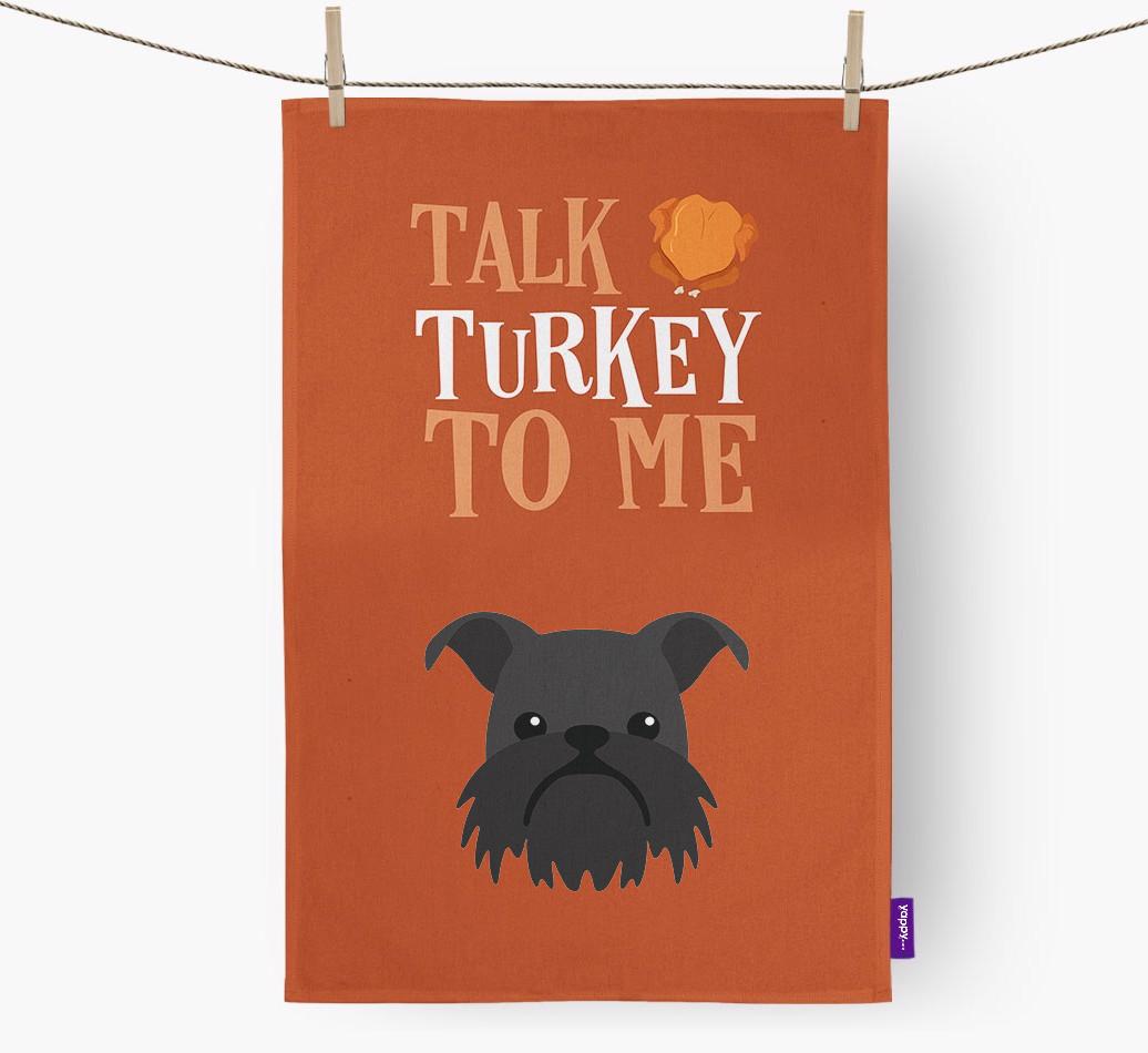 Talk Turkey To Me: Personalized {breedFullName} Dish Towel