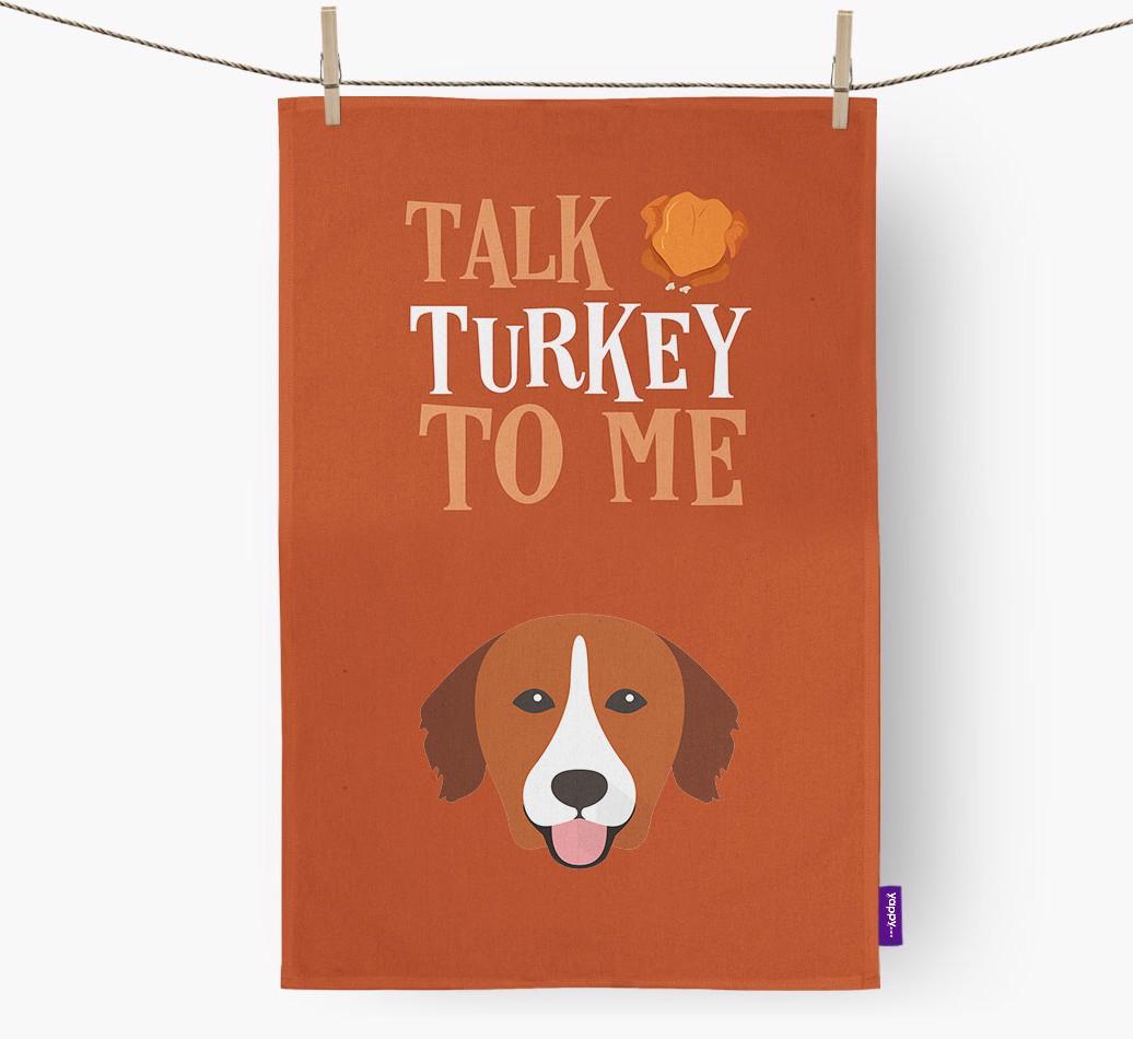Talk Turkey To Me: Personalised {breedFullName} Tea Towel