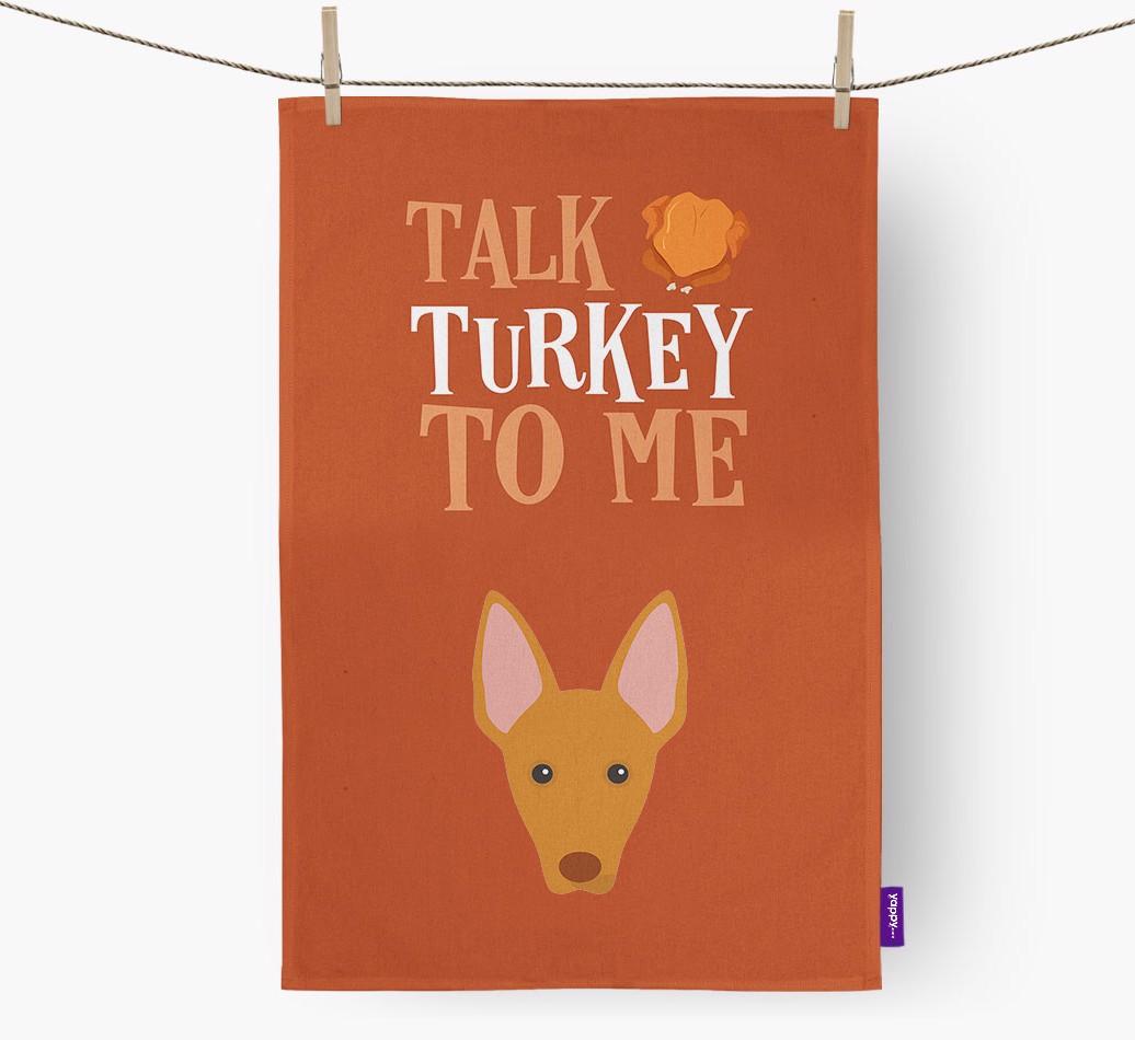 Talk Turkey To Me: Personalized {breedFullName} Dish Towel