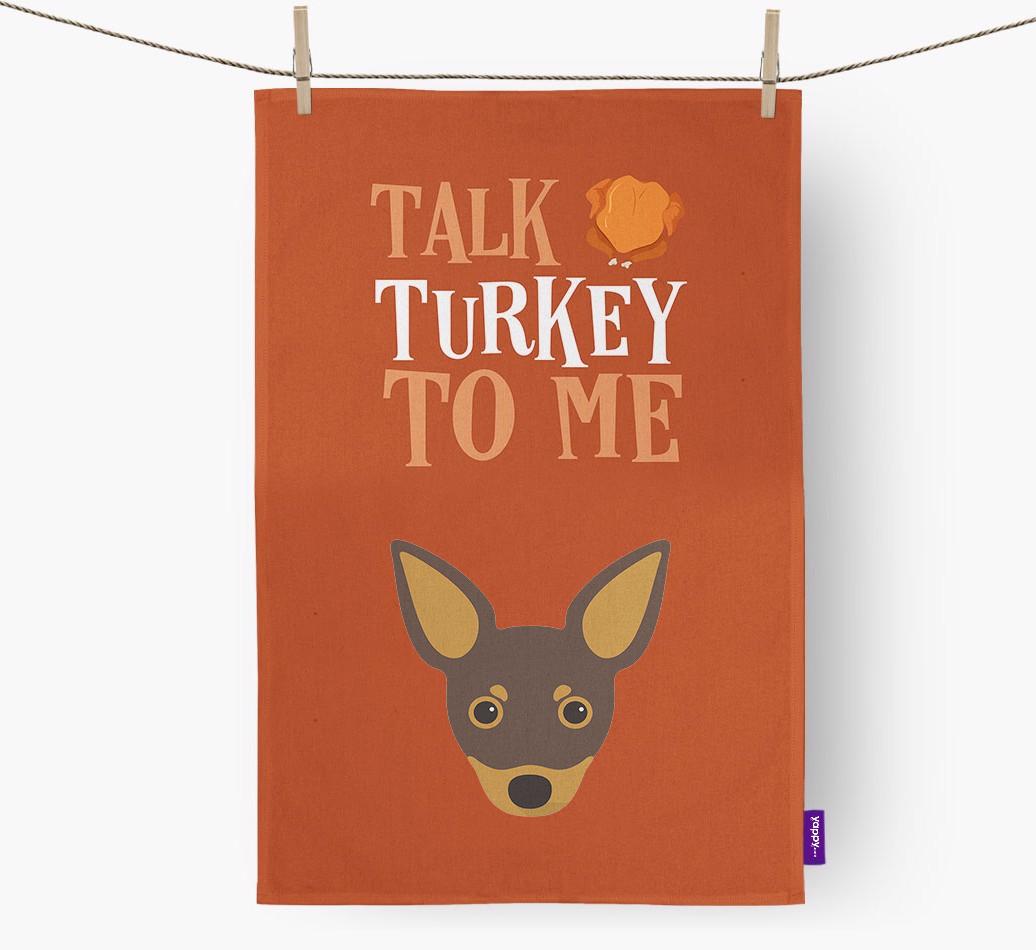 Talk Turkey To Me: Personalized {breedFullName} Dish Towel