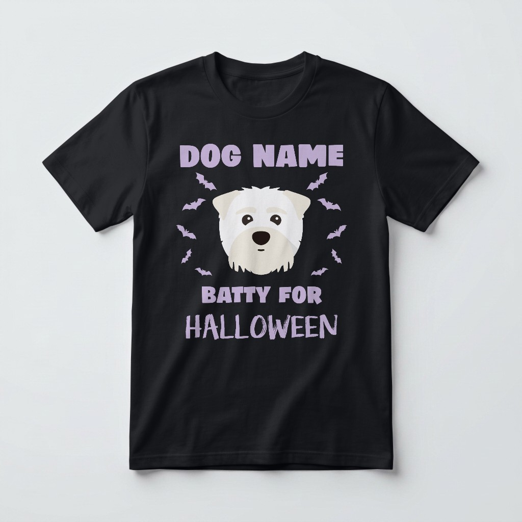 Batty for Halloween: Personalized {breedFullName} T-Shirt