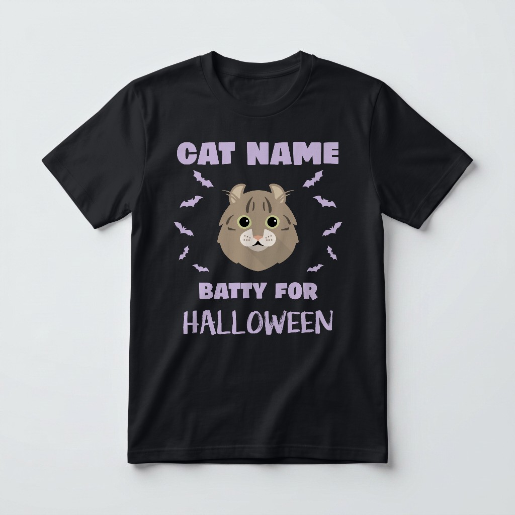 Batty for Halloween: Personalized {breedFullName} T-Shirt