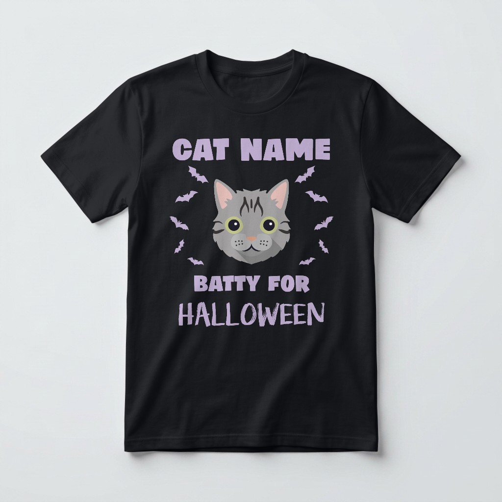 Batty for Halloween: Personalized {breedFullName} T-Shirt