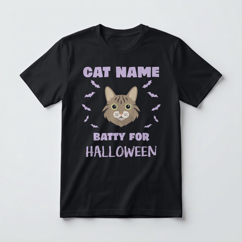 Batty for Halloween: Personalized {breedFullName} T-Shirt