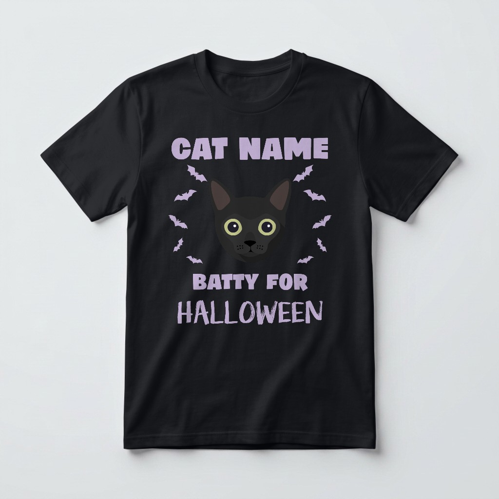 Batty for Halloween: Personalized {breedFullName} T-Shirt
