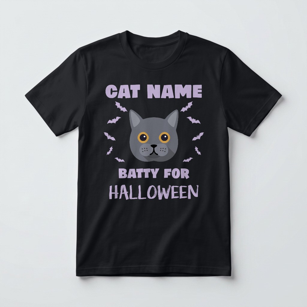 Batty for Halloween: Personalized {breedFullName} T-Shirt